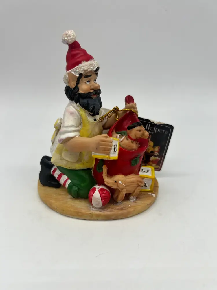 Santa’s Helper Wood Toy Maker Figurine