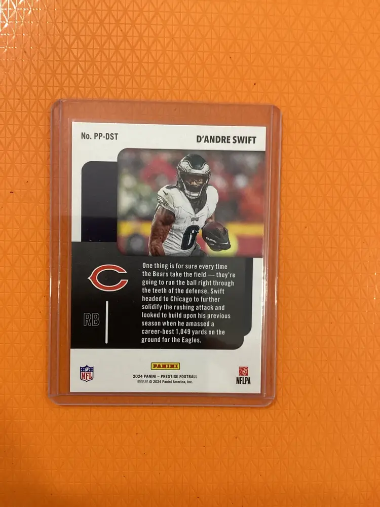 DeAndre Swift .. PRESTIGIOUS PROS .. Chicago Bears ..2024 Prestige INSERT PP-DST