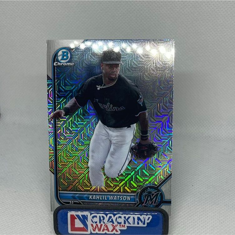 Kahlil Watson 2022 Bowman Chrome Mojo Refractor Miami Marlins 