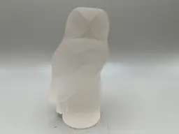 Vintage Frosted Glass Owl Paperweight