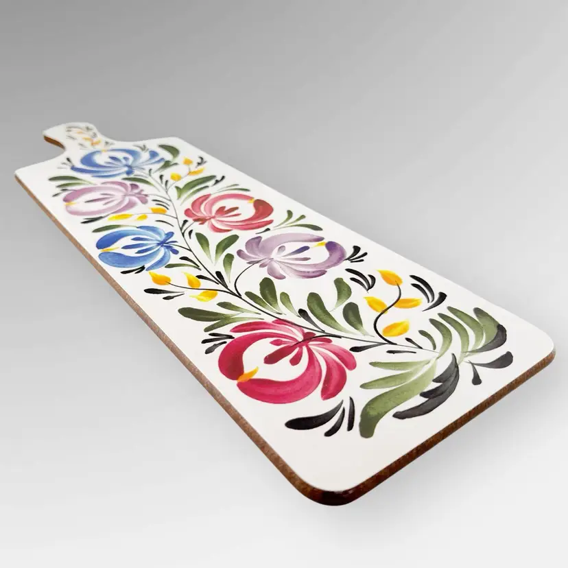 NEW Portmeirion Melamine Kitchen Chopping/Cutting Board with Multicolor Flowers, Made in England