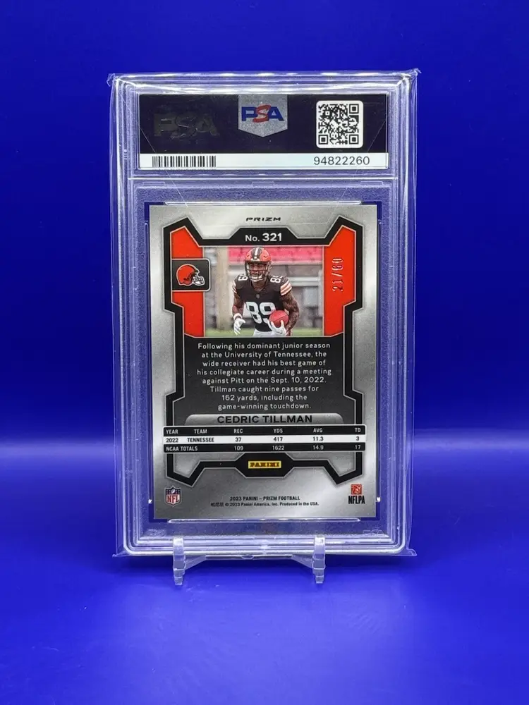 Cedric Tillman Orange Wave Psa 9