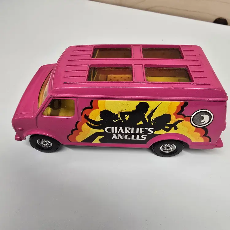 Vintage Corgi Diecast Charlie's Angel's pink Chevy Van Toy