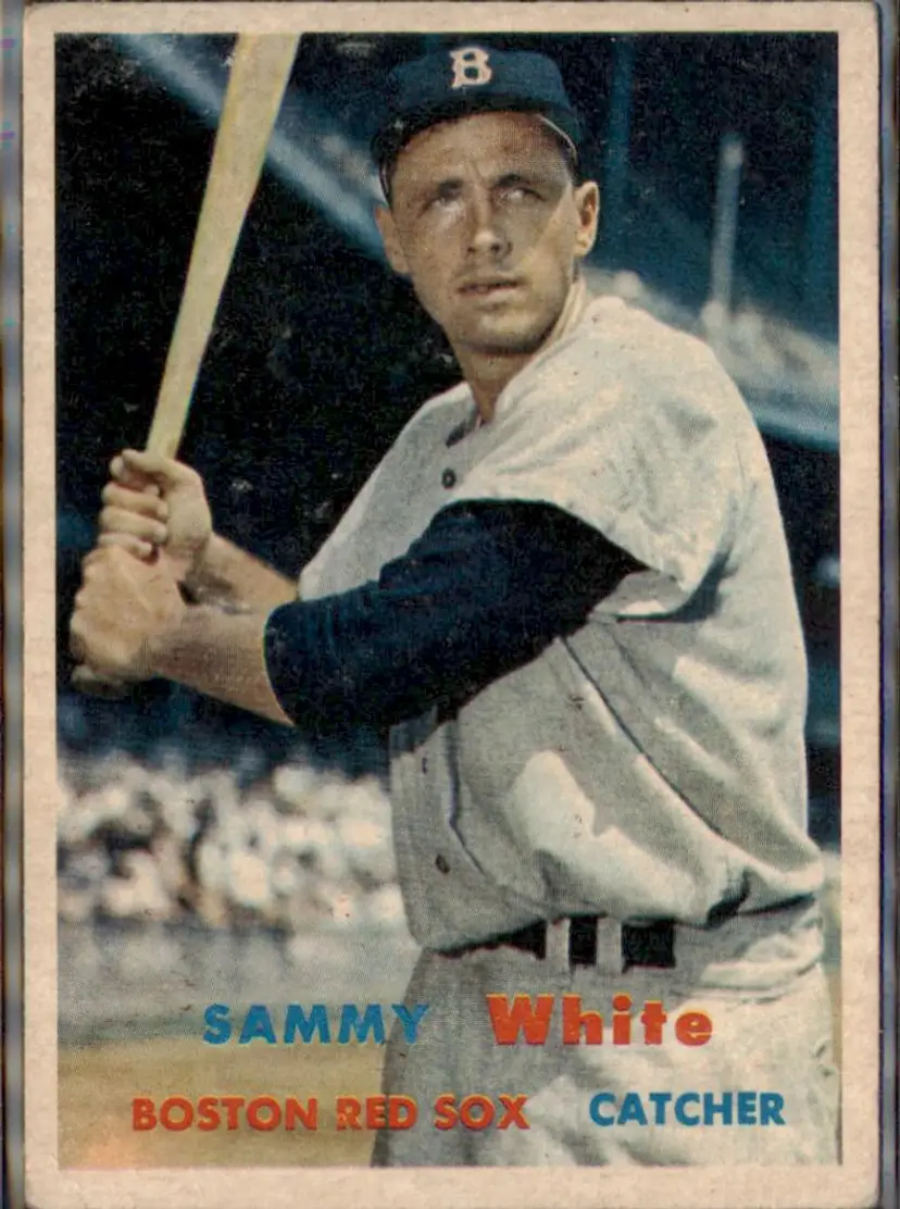 1957 Topps #163 Sammy White - ( pk1 ) - Boston Red Sox