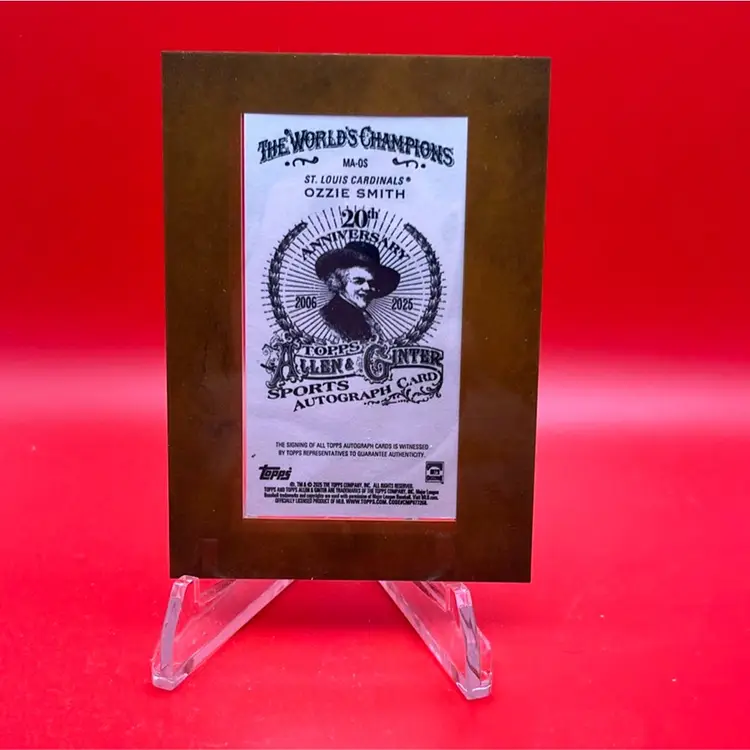 Ozzie Smith 2025 Topps Allen & Ginter Mini Framed Auto St. Louis Cardinals
