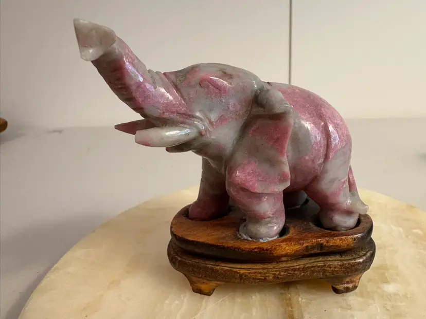 Pink Rhodonite Elephant