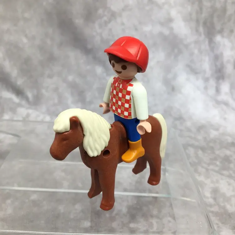 Playmobil Child Figure & Pony- Hair has some nicks.