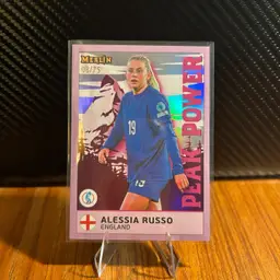 Alessia Russo 2025 Topps Merlin Women’s Euros Peak Power Pink Parallel /75
