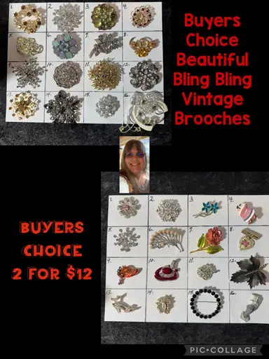 Brooches - All Kinds - My Last Brooch Live - Timeless Treasures by Gina