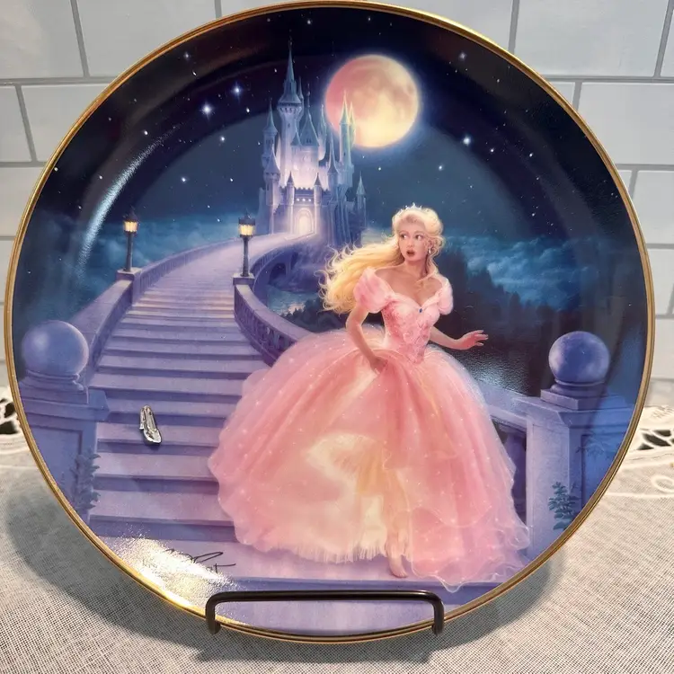 Franklin Mint Cinderella THE MAGIC OF CINDERELLA Ltd Ed Plate Swarovski 1995