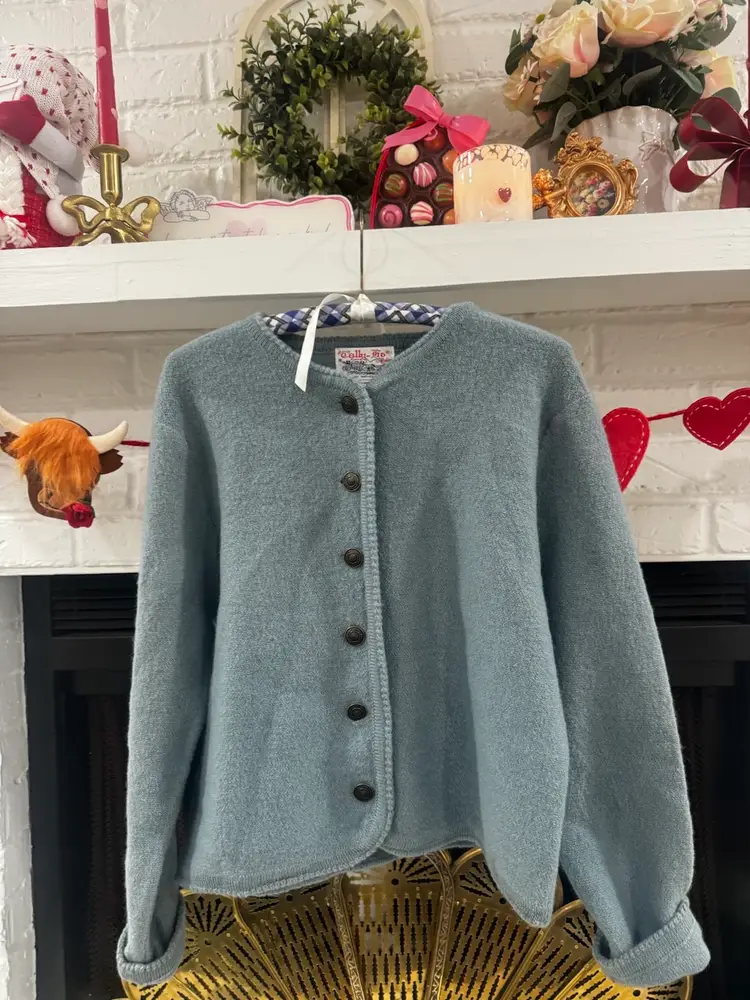 Vintage Tally-ho Wool Blue Sweater Pm