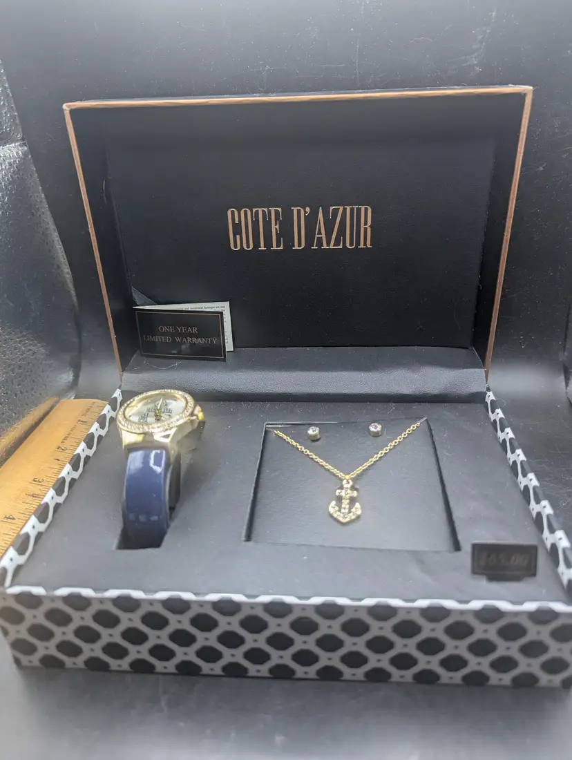 Cote D'Azur Watch and Jewelry Set New In Box