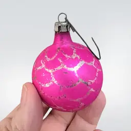 Small Pink Mercury Glass Ornament