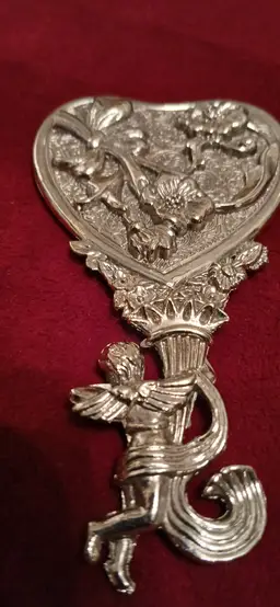 Vintage valentines cherub and heart 1960s Mini Vanity mirror