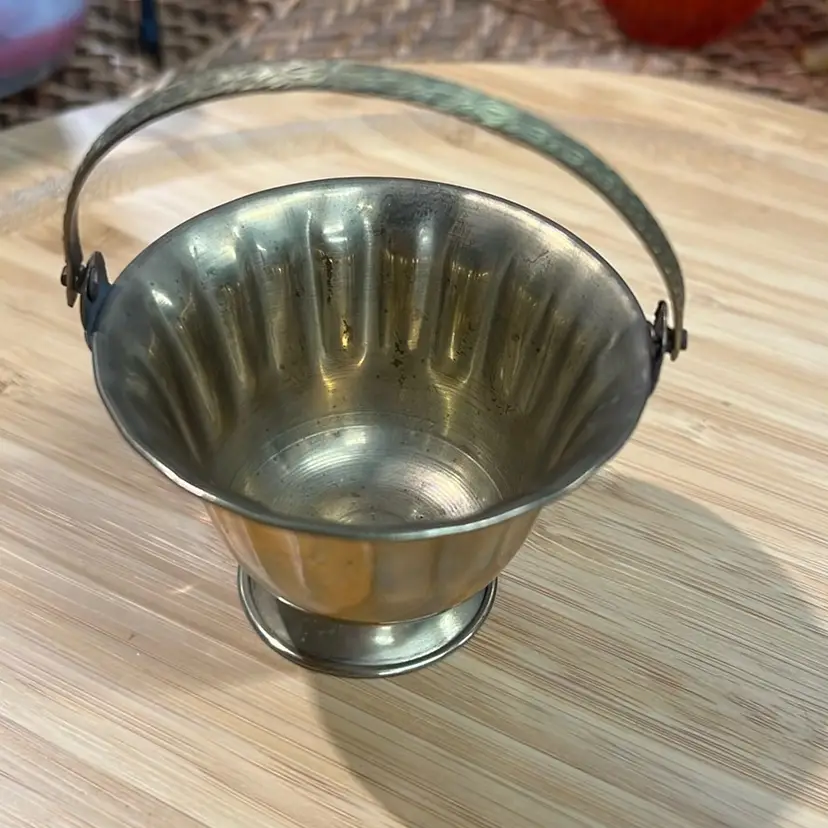 Small Brass Bucket With Handle