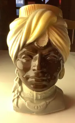 Royal Copley Blackamoor Ceramic Vase