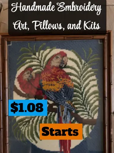 $1.08 Starts Embroidery, Pillows & Kits 🧶🧵🪡