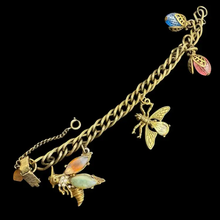 Judy Lee Bug Charm Bracelet 7”