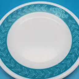 Vintage PYREX Laurel Leaf Turquoise Bread Plate