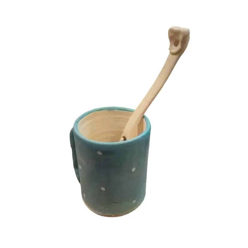 Abstract Pottery Pot and Spoon