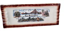 San Francisco Ashtray Golden Gate Bridge Cable Car Chinatown Landmarks Japan Vtg