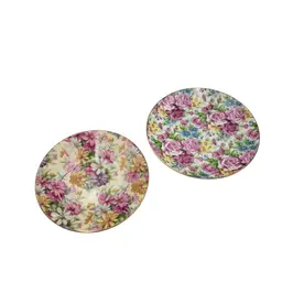 2 Chintz Saucers