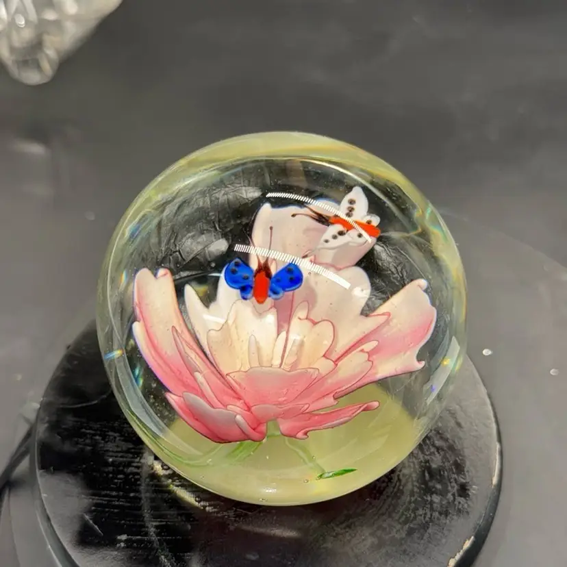 Butterfly Art Glass Paper Weight