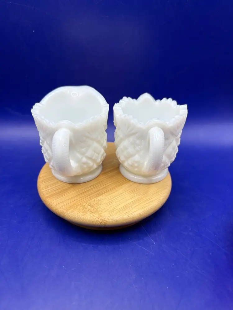 Westmoreland White Milk Glass Thumbelina Sugar And Creamer Set