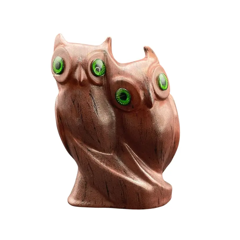 Ceramic Owl Birds Flower Frog Figurine Hobbyist Piece Vintage Handmade