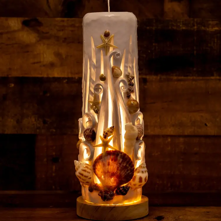 GLOW CANDLE: TP-6000-SEASHELL SERENADE
