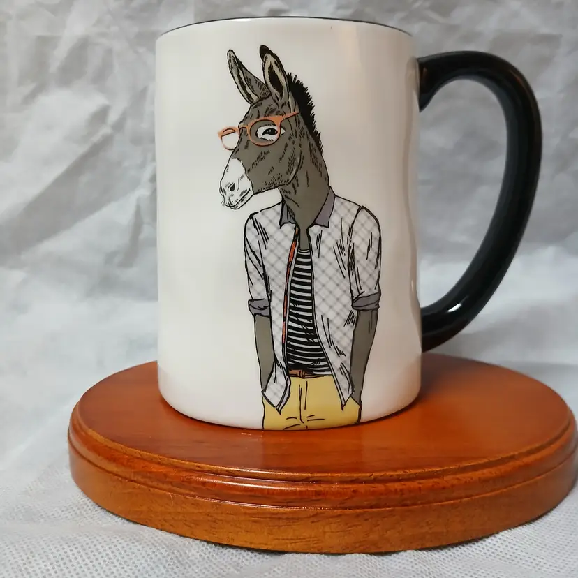 Hipster Donkey Coffee Mug