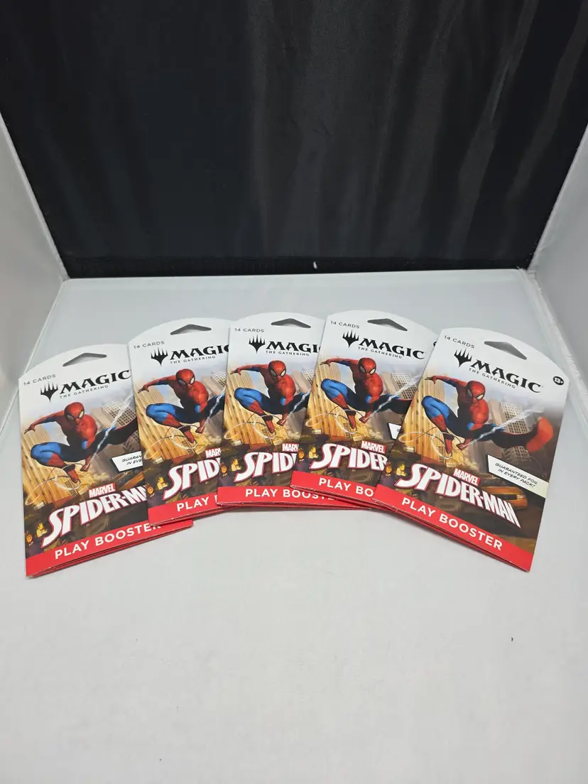 Magic The Gathering: Marvel Spider Man Lot Of 5 Play Boosters NIP (AB)