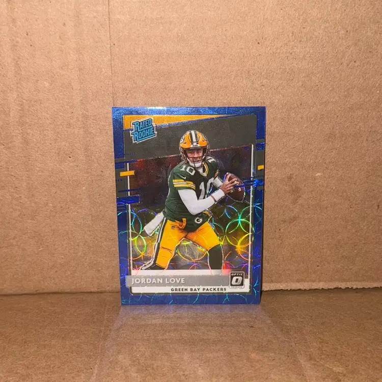 2020 Panini Donruss Optic Football Jordan Love Rated Rookie Blue Scope RC