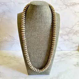 Beaded Sterling Silver Necklace - Bold Textured Design