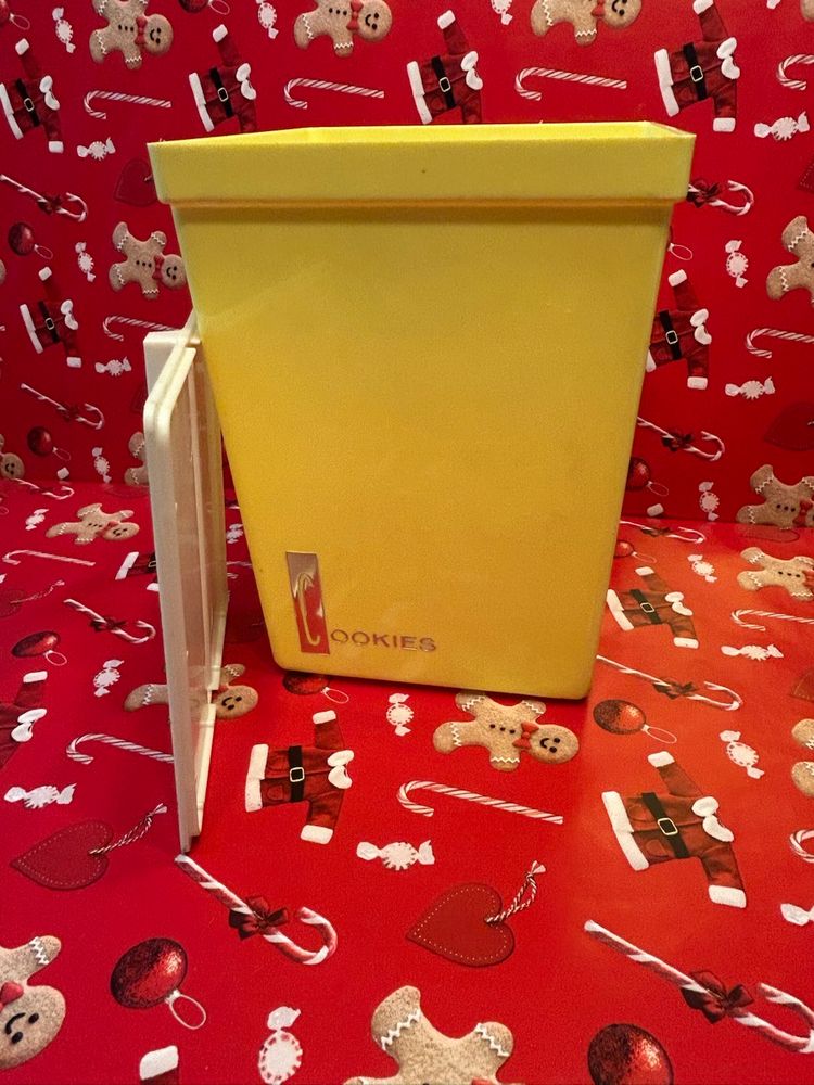 1970’s Yellow Plastic Cookie Container