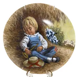 Vtg. RECO 8.5” decorative plate 1980 Little Boy Blue