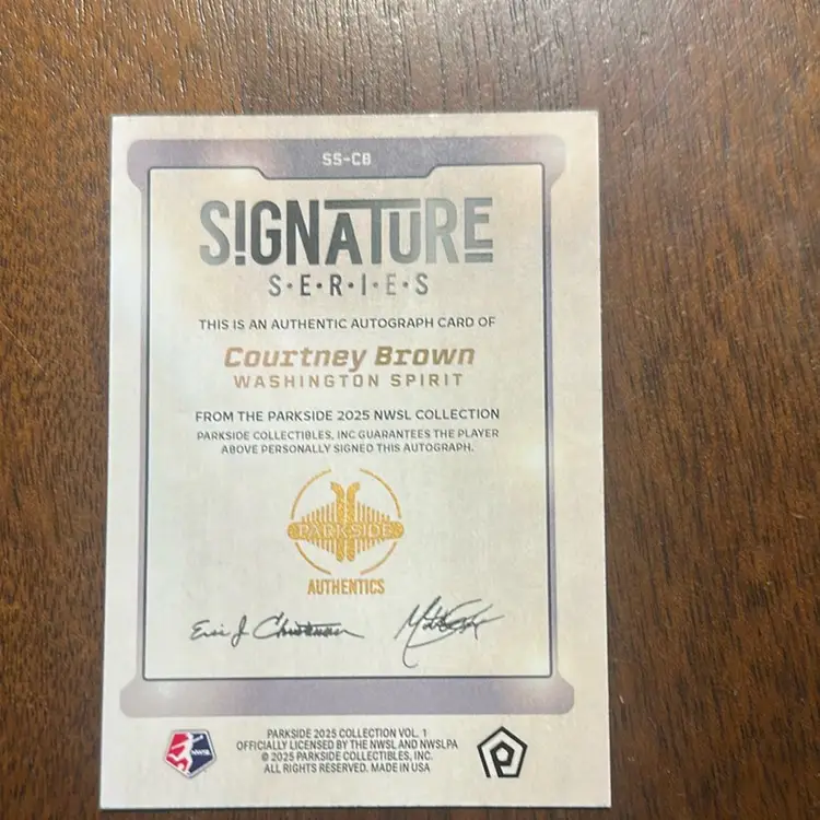 Courtney Brown 2025 Parkside NWSL Vol. 1 Signature Series /370