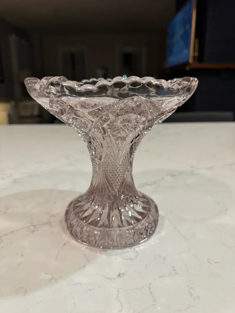 Vintage Amethyst Glass Compote