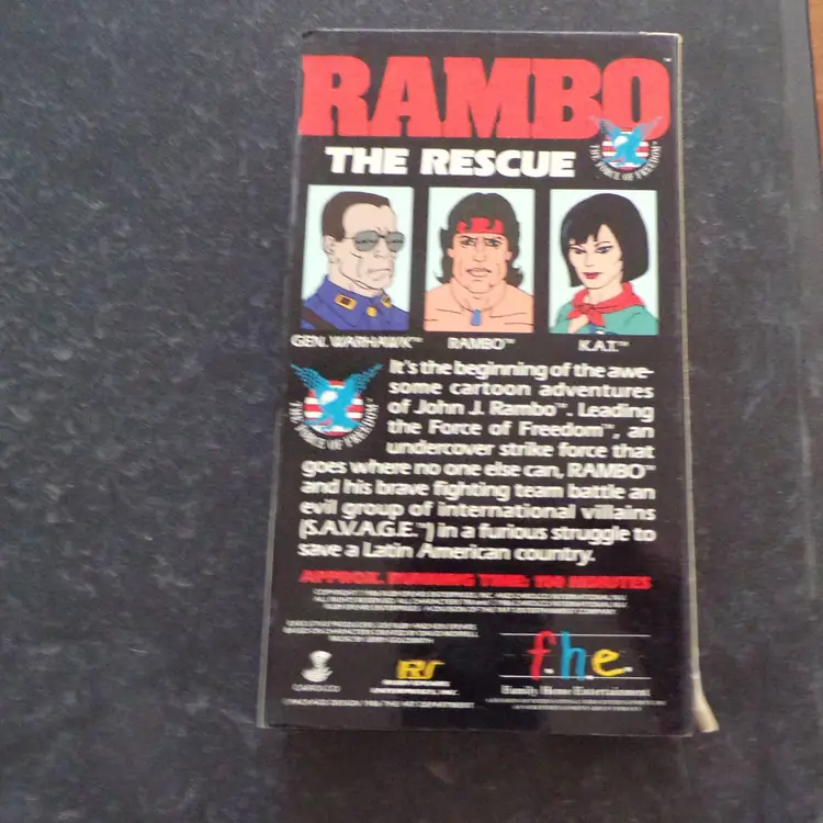 Vintage VHS – Rambo: The Rescue (1986) – Animated Action Cartoon