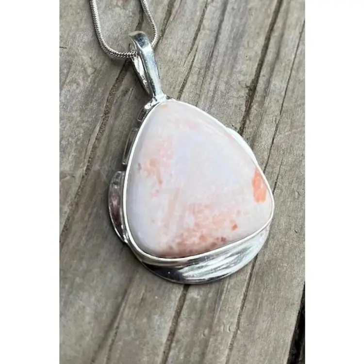 Orane Scolecite 925 Sterling Silver Necklace