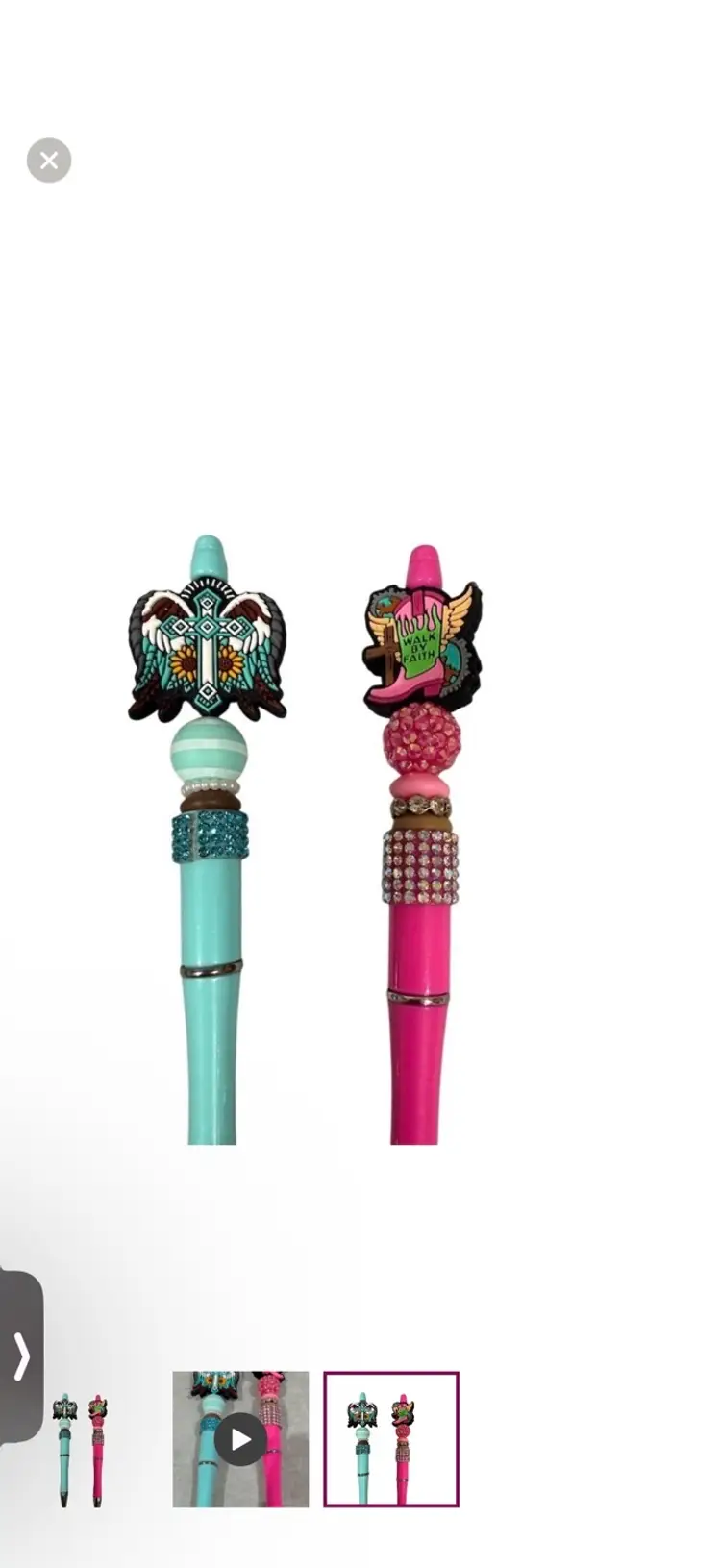 Two Handmade Pens, Religious Bible Journaling Birthday Faith Gift Cute