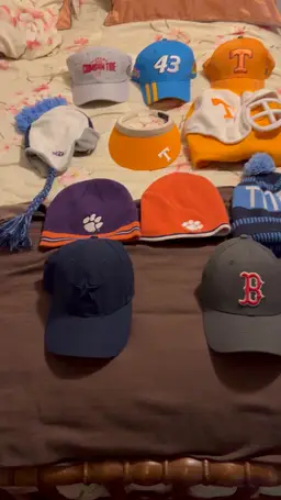 11 Sports Hats Various Sizes And Brands