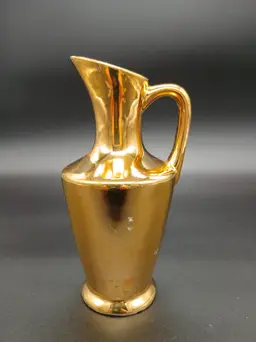Vintage Stanford Pottery 22 Kt Gold Oil Cruet 6"