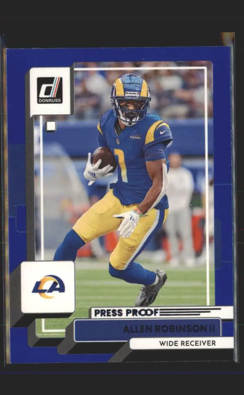 2022 Donruss #76 Allen Robinson II Blue Press Proof - (139) - Los Angeles Rams