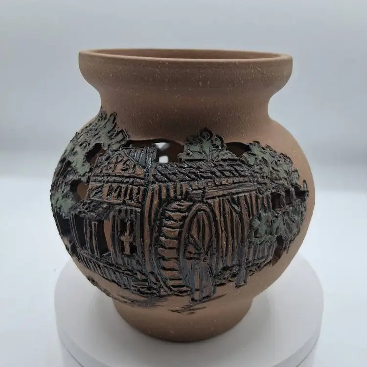 GORGEOUS Reticulated Handmade Studio Pottery by R.H. Leftwich