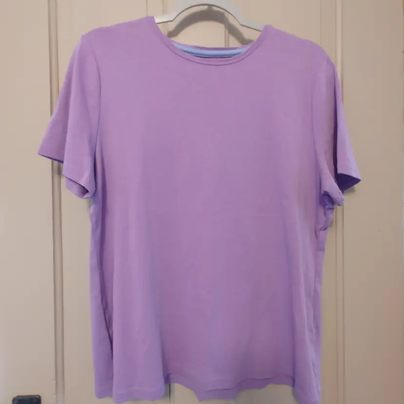 Top- Brand: Talbots. Size XL. Purple top. Material- 100% pima cotton. No callouts.