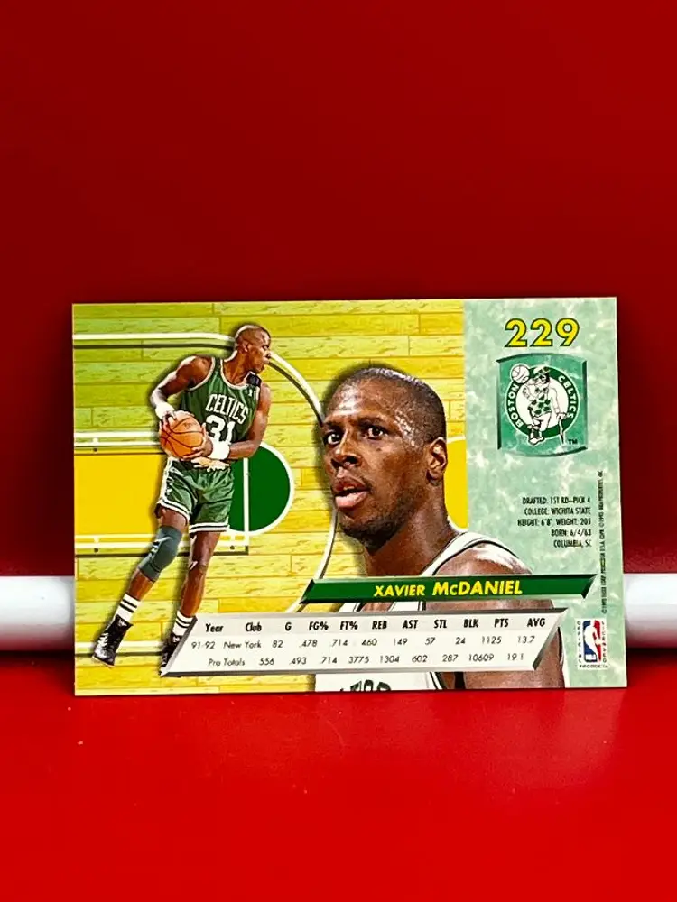 1993 Fleer Ultra Collector Basketball Trading Card Celtics Xavier McDaniel #229