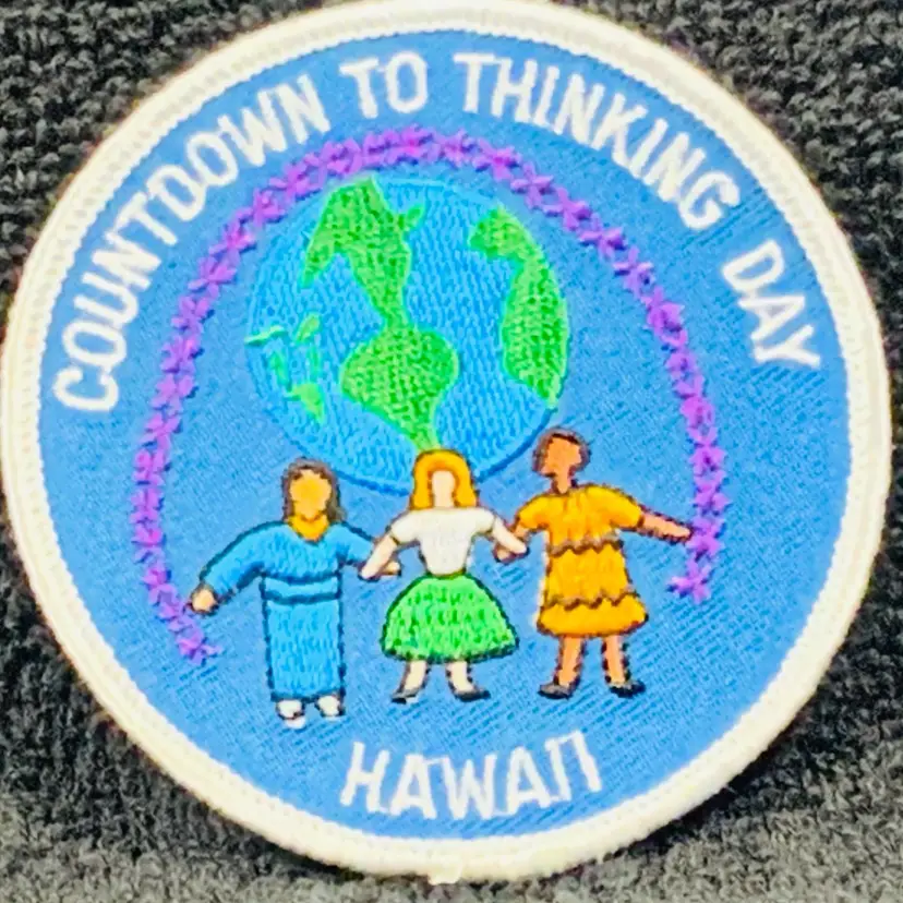 Vintage Scouting Fun Patch: Countdown To Thinking Day Hawaii 