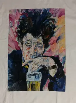 Tom Waits Oil Painting t-shirt NEW music concert blues jazz rock