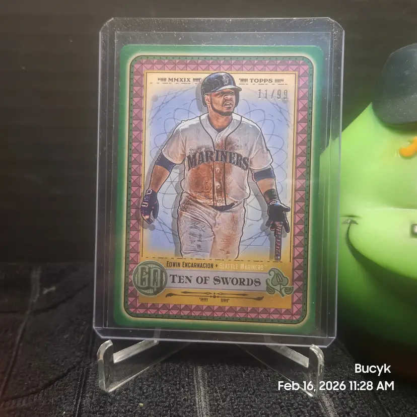 2018 Topps Gypsy Queen Ten of Swords Green - Edwin Encarnacion Seattle Mariners 11/99